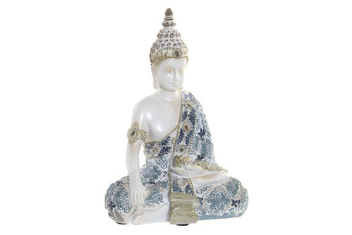 Buda Meditando Azul Oro 12x17